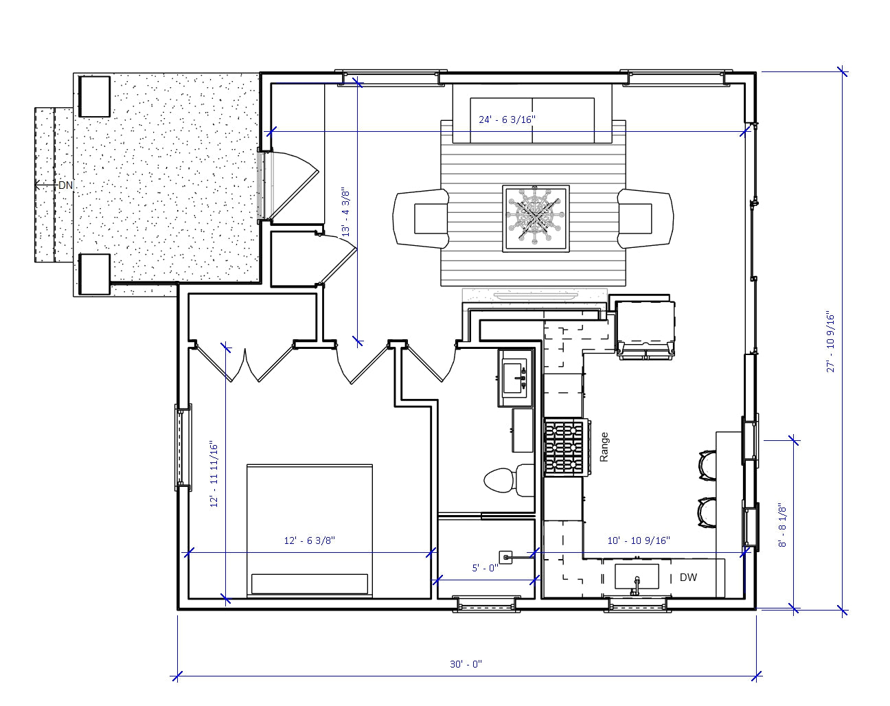 ADU house plan. Designed by Authentic Homes, custom home builder in Utah.