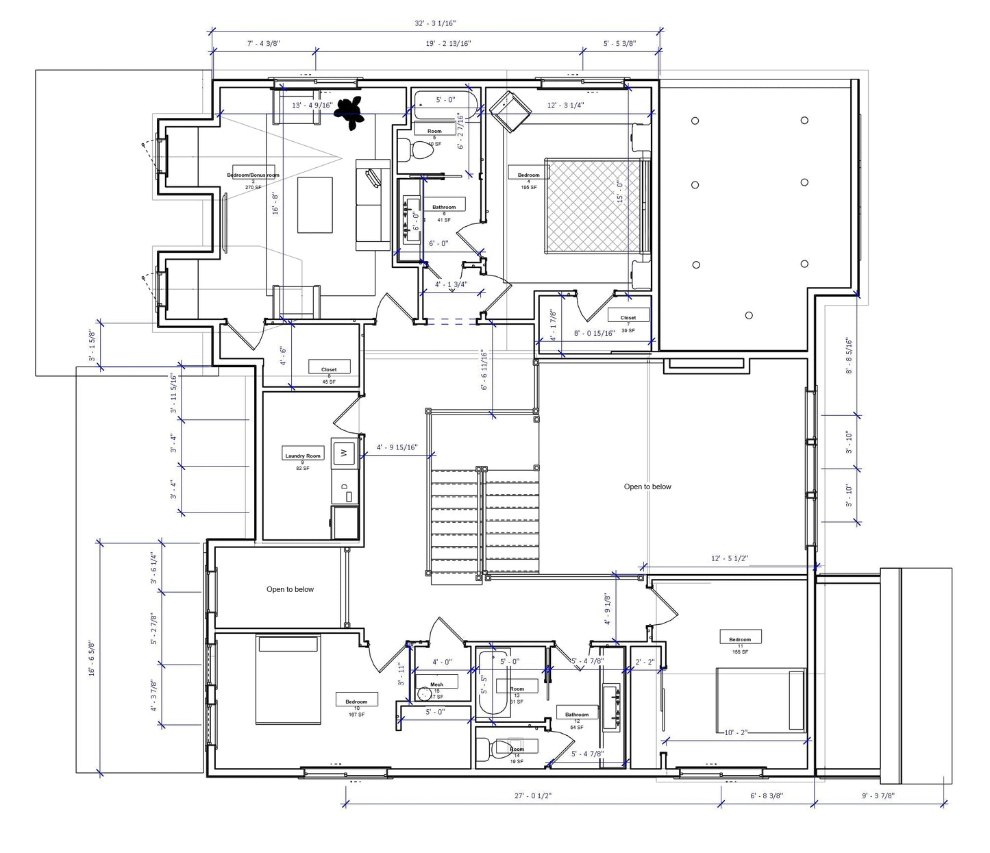 Craftsman house plan with fireplaces, office, and theater. Main floor layout includes owner's suite, exercise room, and vaulted living room.