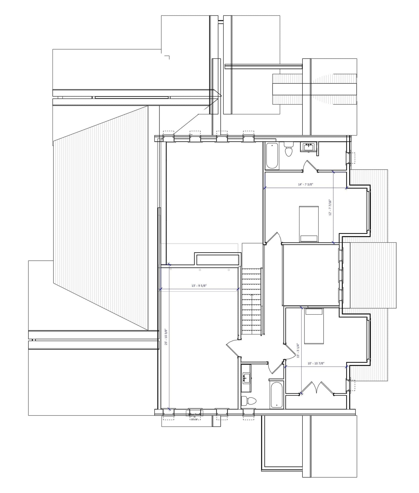 No.3 Colonial house plan Dormer Entry
