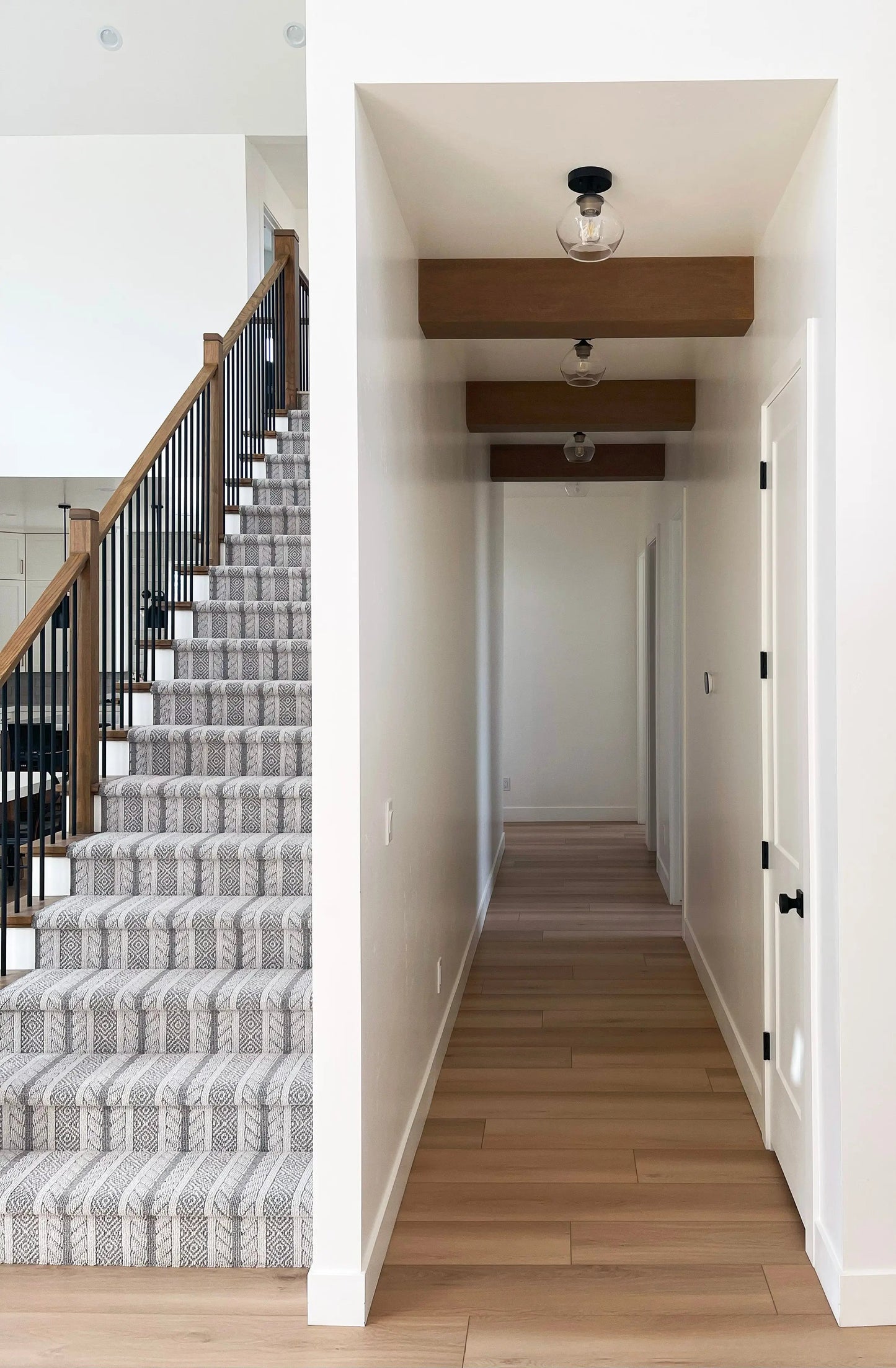 photo of a hallway with timbers