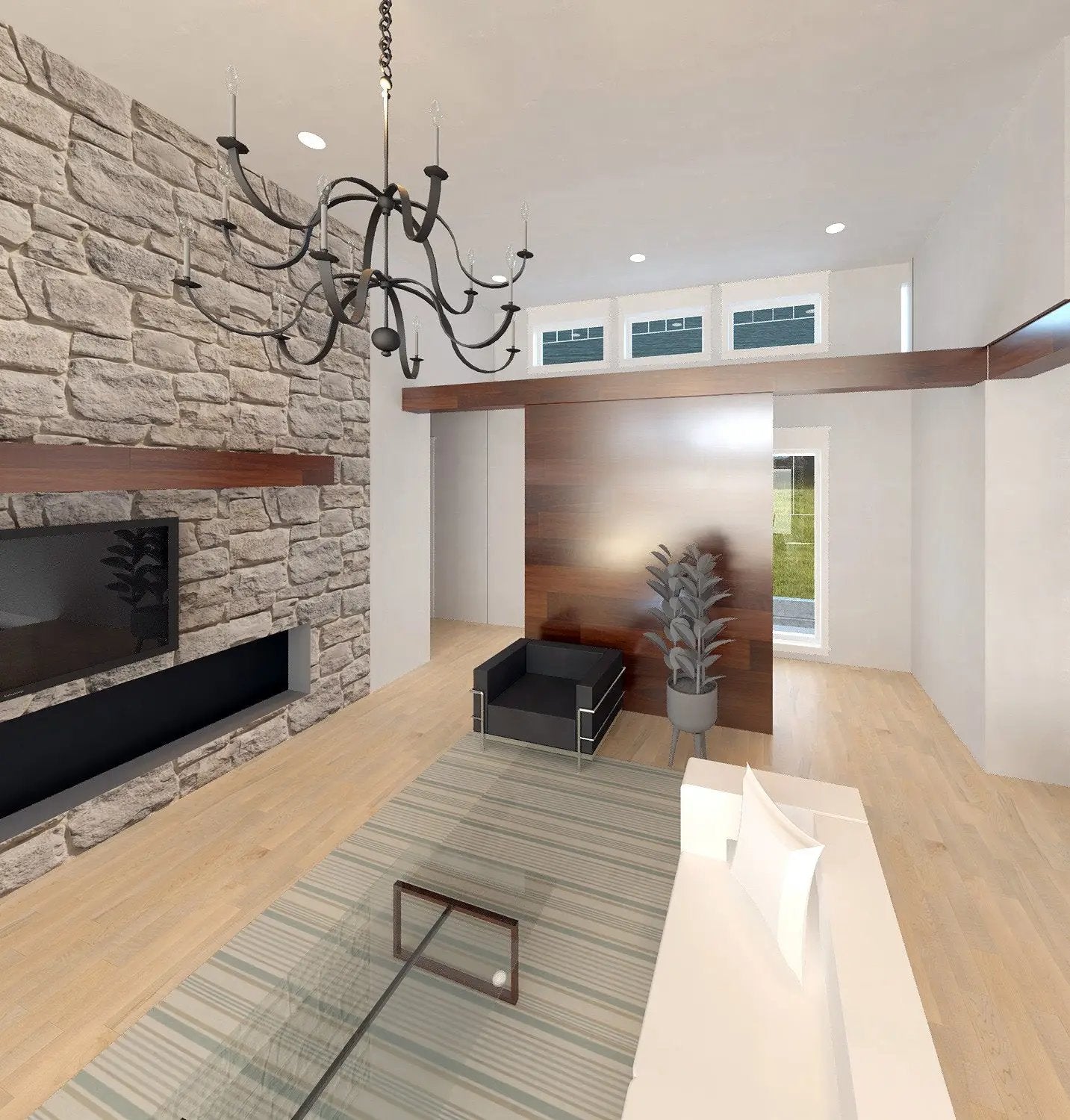 private foyer with modern elementss