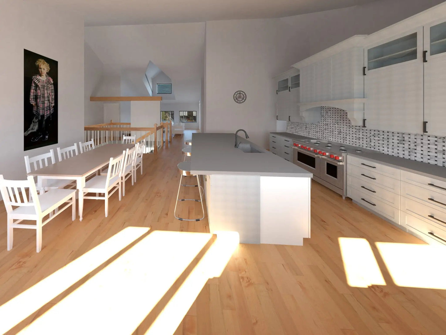 cottage kitchen and dining room