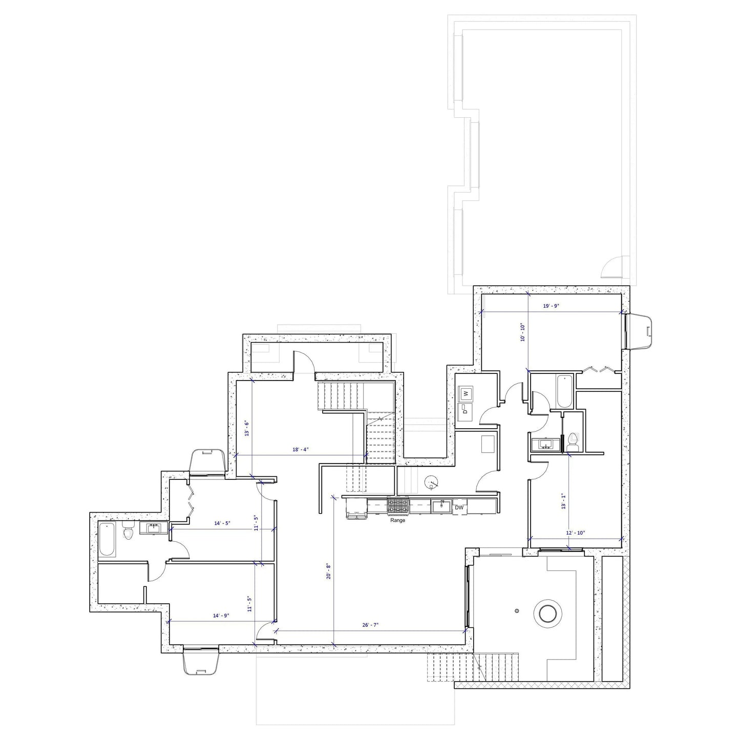 a drawing of a floor plan of a house