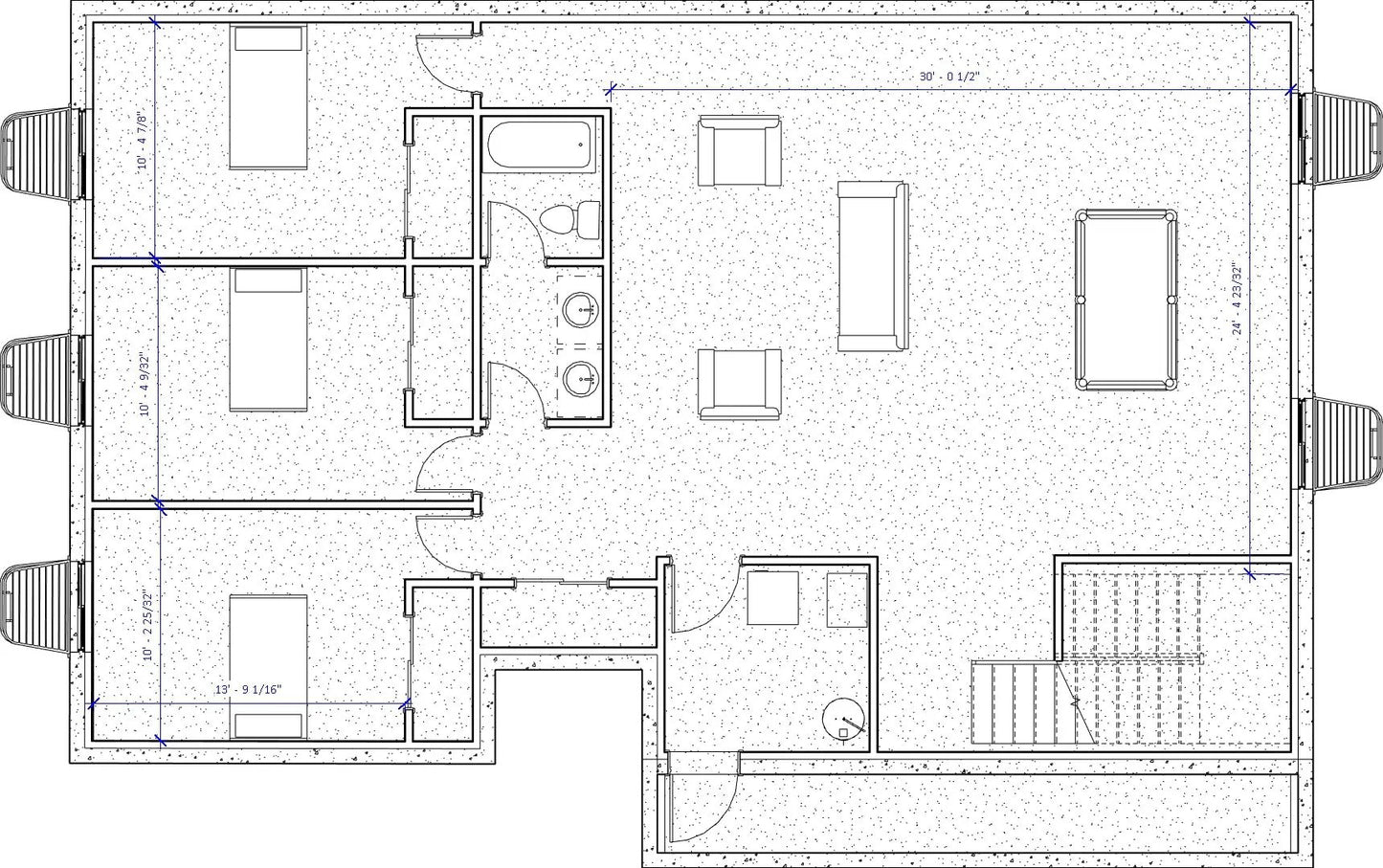 a drawing of a floor plan for a house