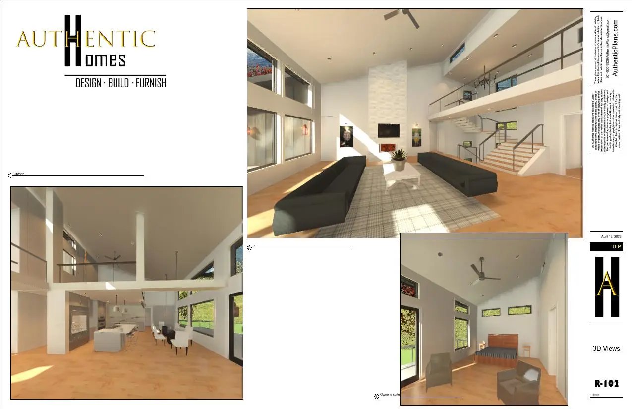 3D views of house plan