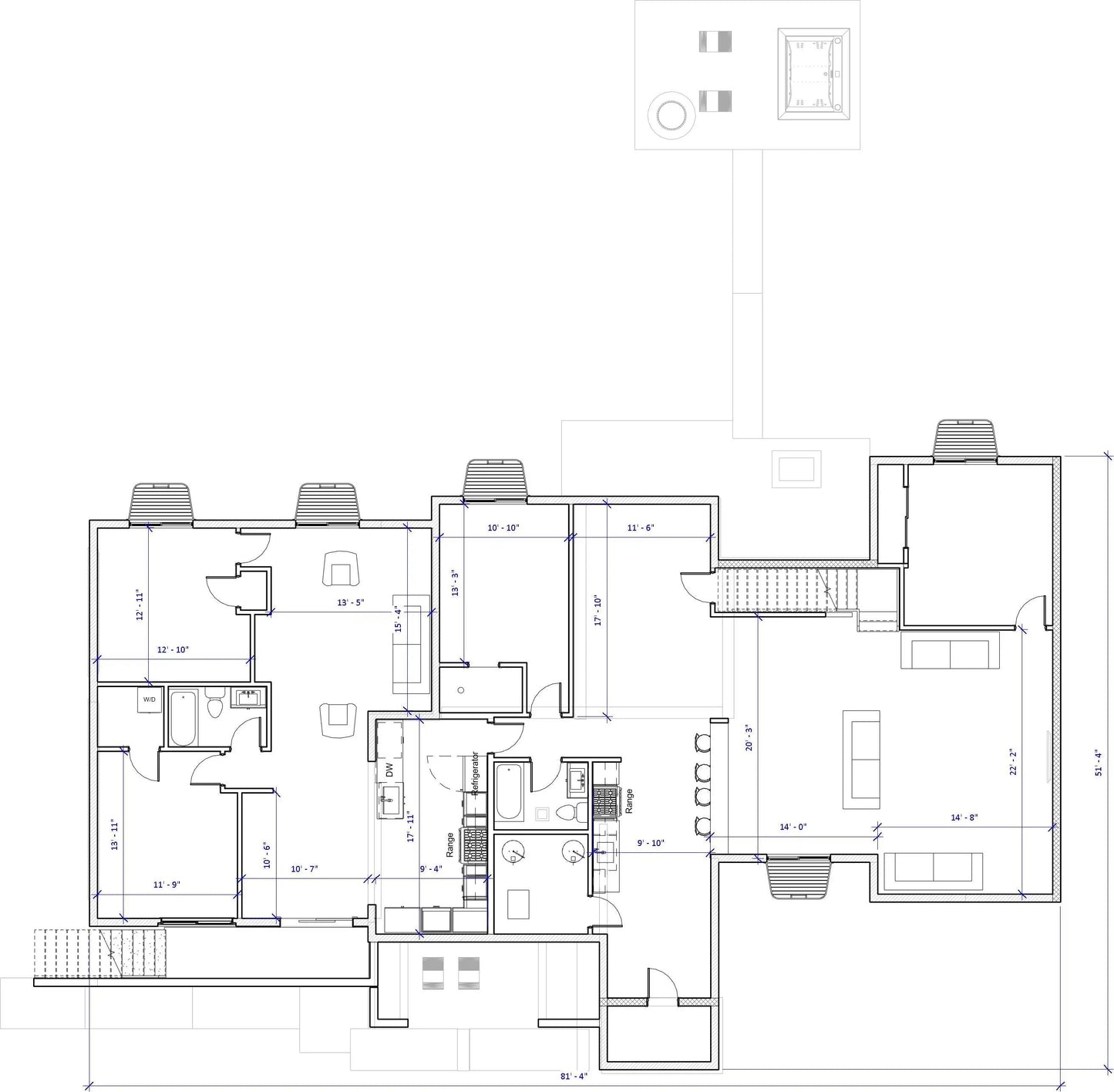 Modern No.10 house plan by Authentic Homes builder in Utah featuring Omniblock construction, open kitchen with butler's pantry, and basement apartment.