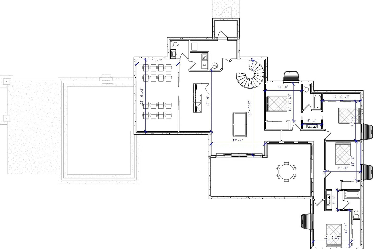 a drawing of a floor plan of a house