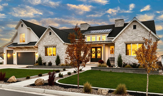 Farmhouse with dormer designed by authentic plans in Utah
