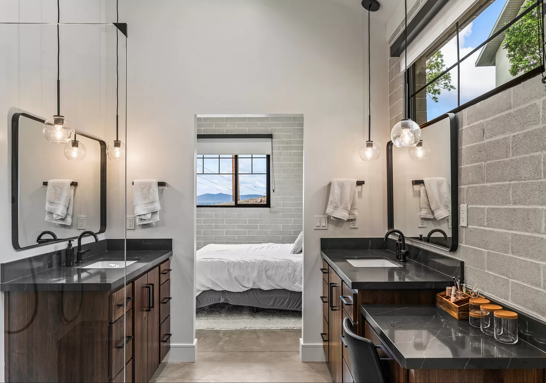 Modern Omni brick house designed and built by Authentic Homes in Provo, Utah