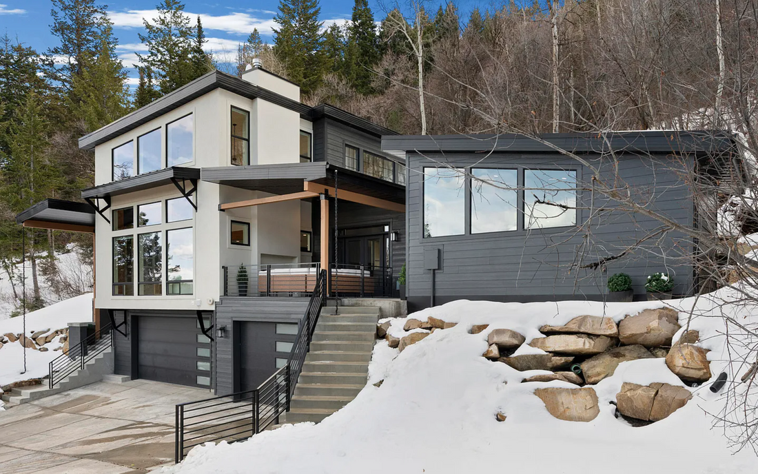 Heated driveway in this Park City home designed and built by Authentic Homes