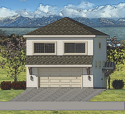 Easy to build ADU house plan with garage. Designed by Authentic Homes, custom home builder in Utah.