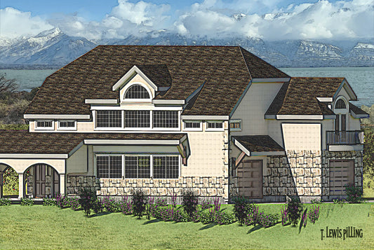 Garage workshop with apartment above.