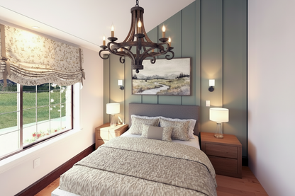 No.8 Craftsman ADU house plan Dining Nook