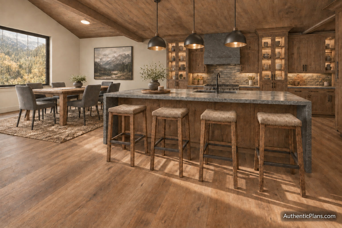No.16 Mountain house plan RV Garage