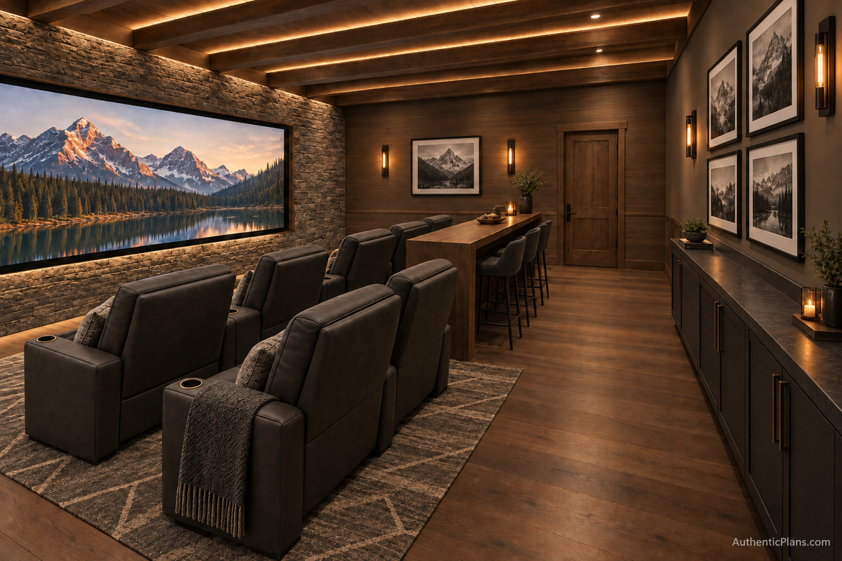 No.16 Mountain house plan RV Garage