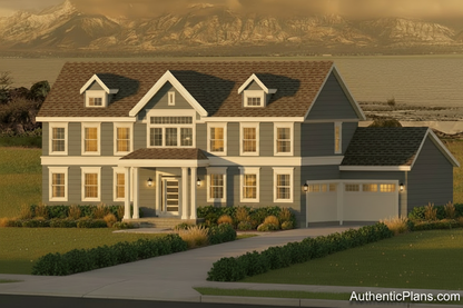 No.6 Cape Cod house plan Large Family Room