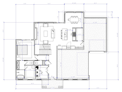 No.6 Cape Cod house plan Large Family Room