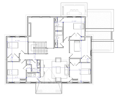 No.6 Cape Cod house plan Large Family Room