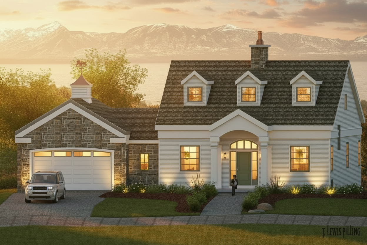 No.1 Cape Cod house plan Private Suite
