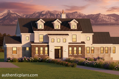 No.3 Colonial house plan Dormer Entry