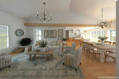 No.3 Cottage house plan Large Porch