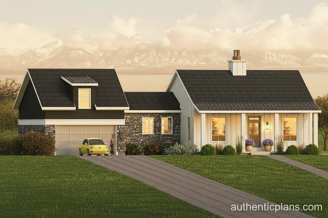 No.3 Cottage house plan Large Porch
