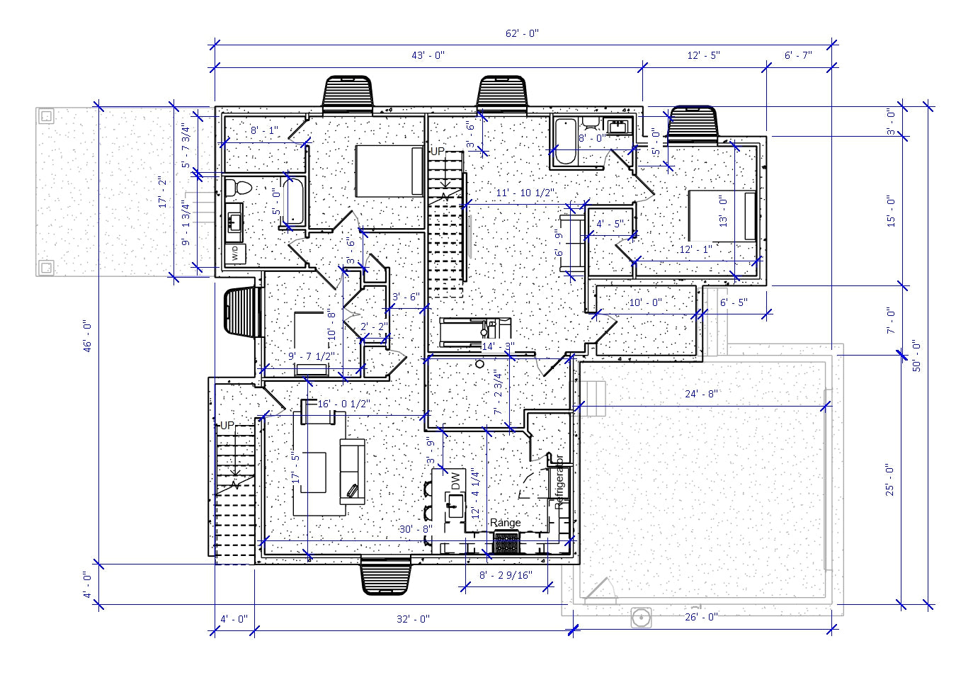 No.16 Modern Cottage house plan Basement ADU