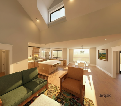 No.10 Craftsman house plan Dormer & Timbers