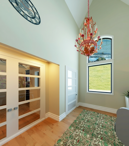 No.9 Craftsman house plan Vaulted Offfice