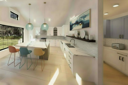 No.20 Modern European house plan Brick Wall Feature