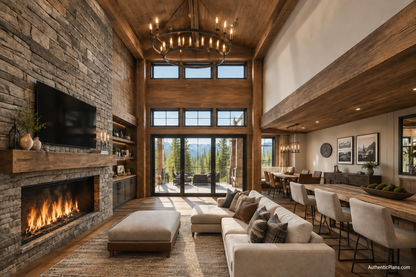 No.16 Mountain house plan RV Garage