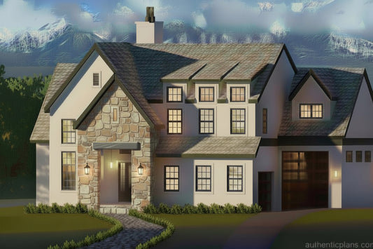 No.21 European house plan RV Garage