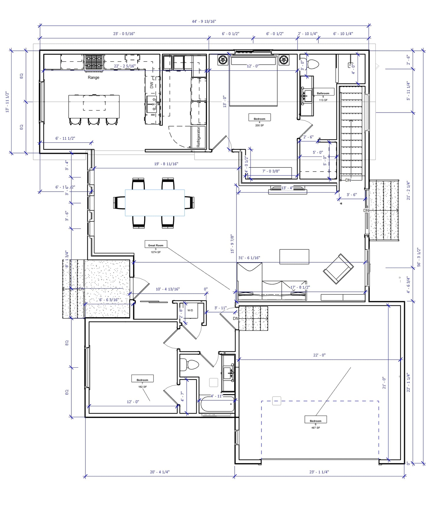 No.20 Modern European house plan Brick Wall Feature
