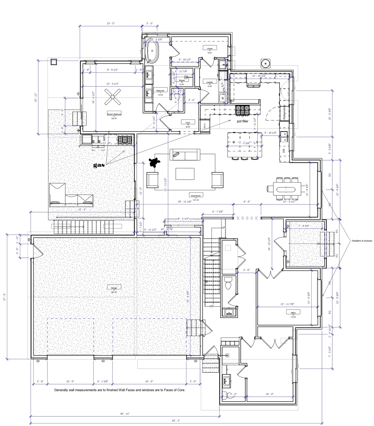 No.7 French house plan Paneled Library