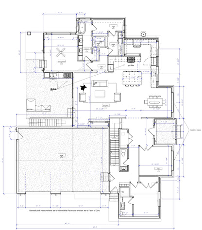 No.7 French house plan Paneled Library