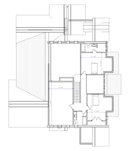 No.7 French house plan Paneled Library
