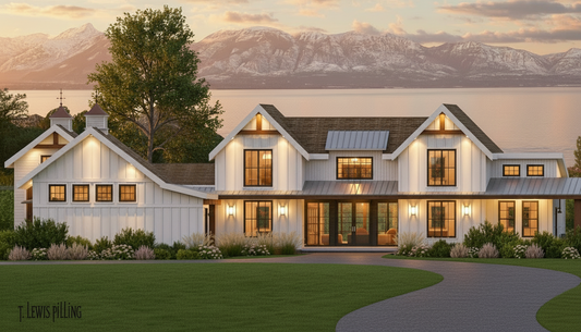 No.10 Farmhouse plan Vaulted Timbered LR