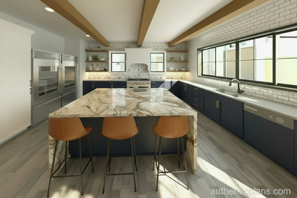 No.10 Farmhouse plan Vaulted Timbered LR