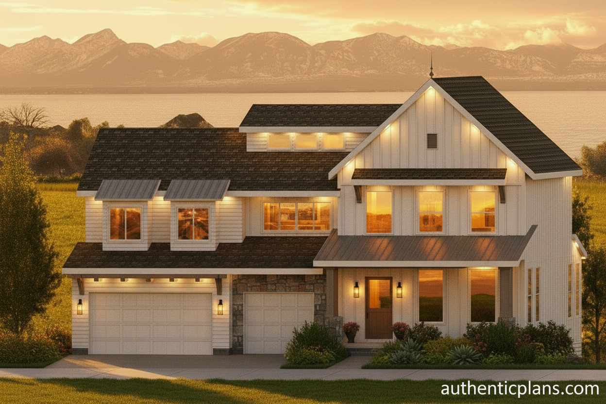 No.12 Farmhouse house plan Catwalk & Loft