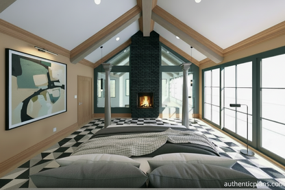 No.7 Farmhouse plan Dramatic Entry