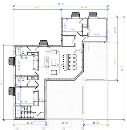 No.28 Farmhouse plan Large Porch