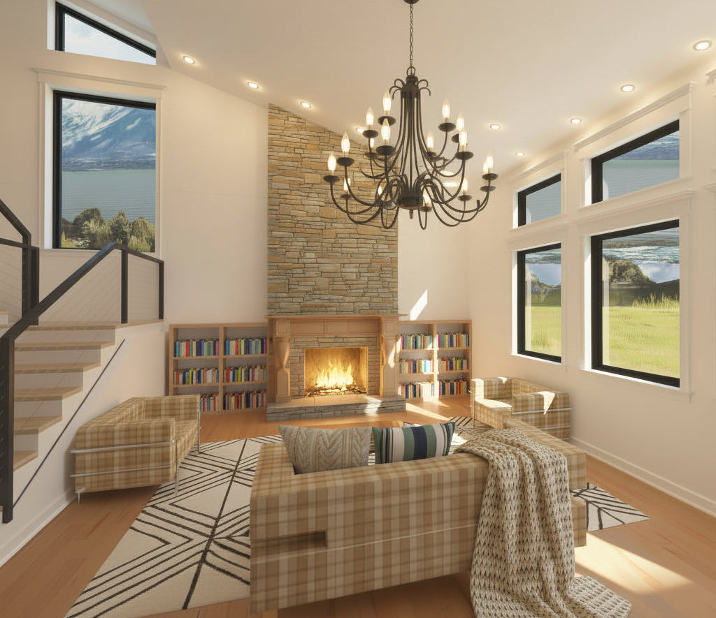 No.9 French house plan Stair Feature