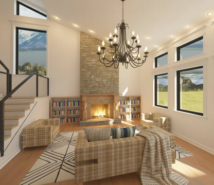 No.9 French house plan Stair Feature