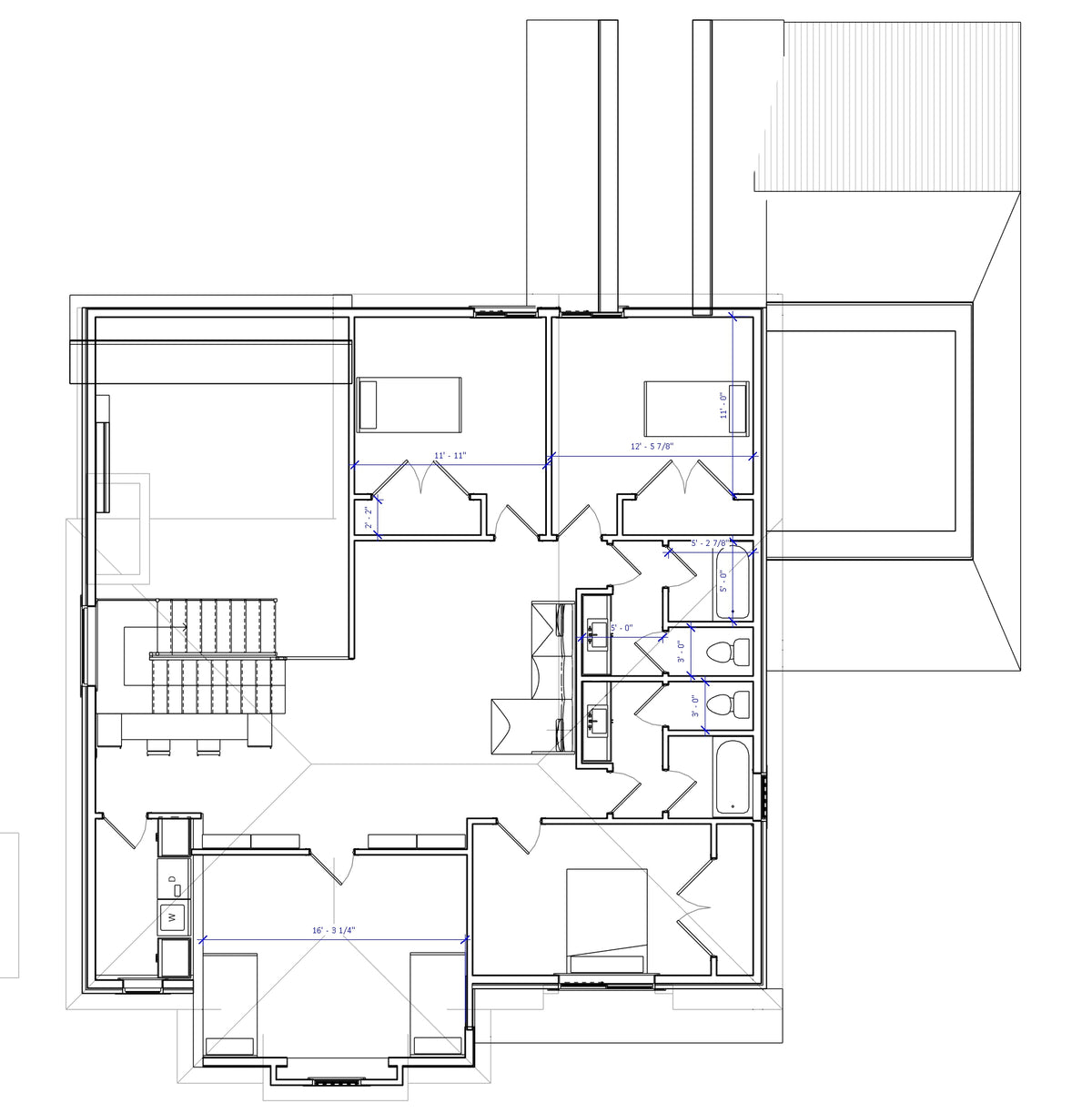 No.9 French house plan Stair Feature