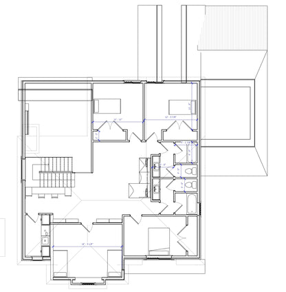 No.9 French house plan Stair Feature