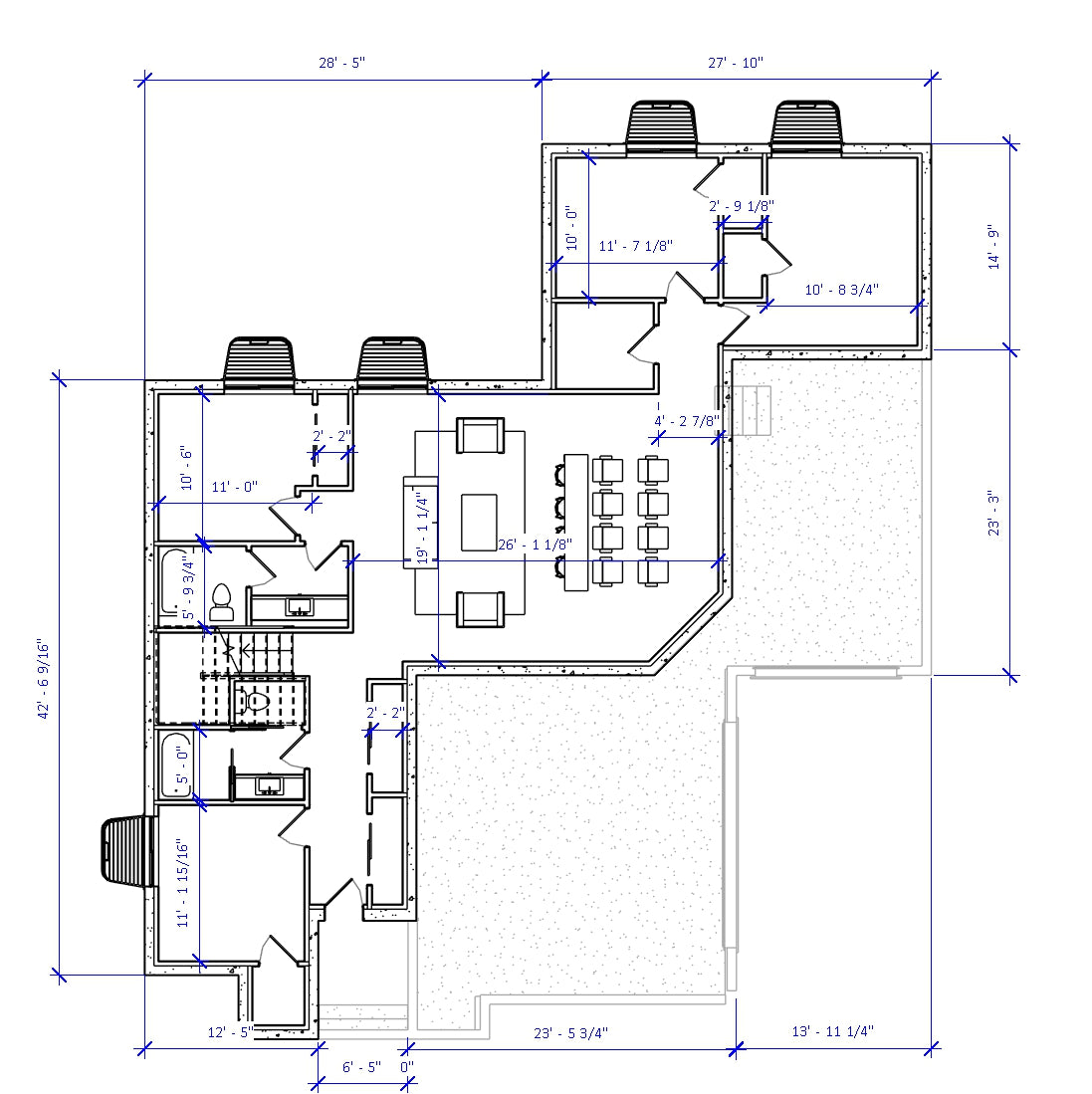 No.9 French house plan Stair Feature