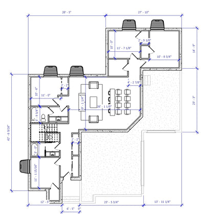 No.9 French house plan Stair Feature