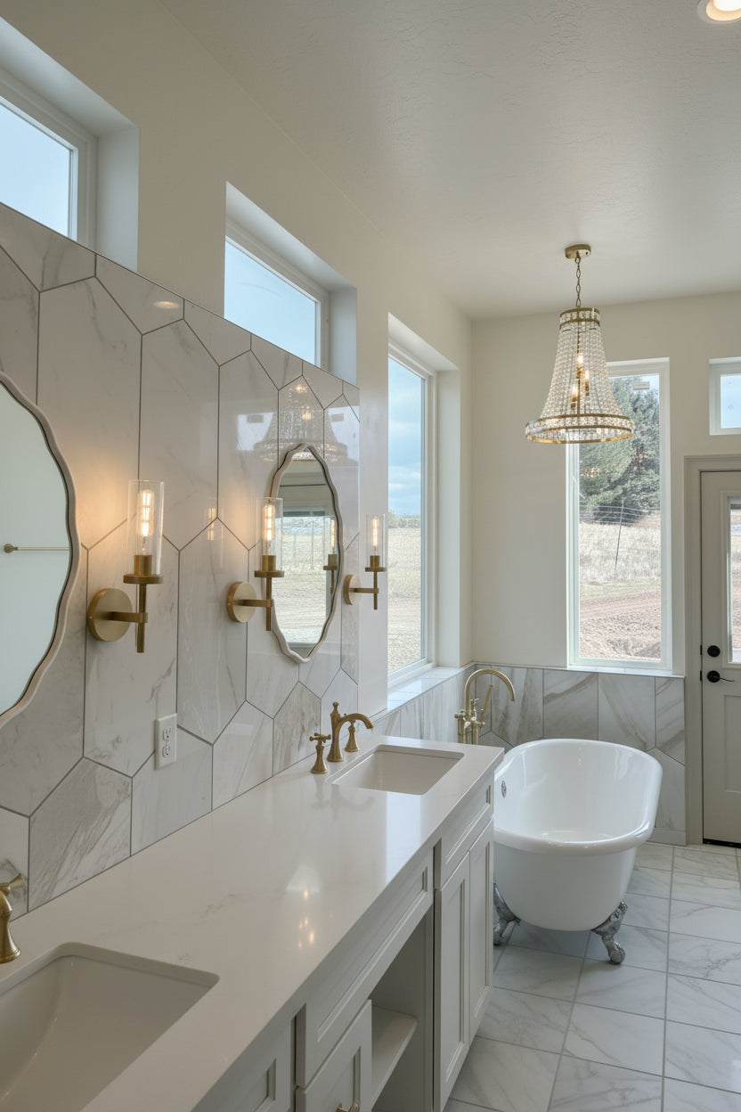 Timeless bathroom, Designed by authentic plans, built in Pleasant Grove, Utah by Authentic Homes