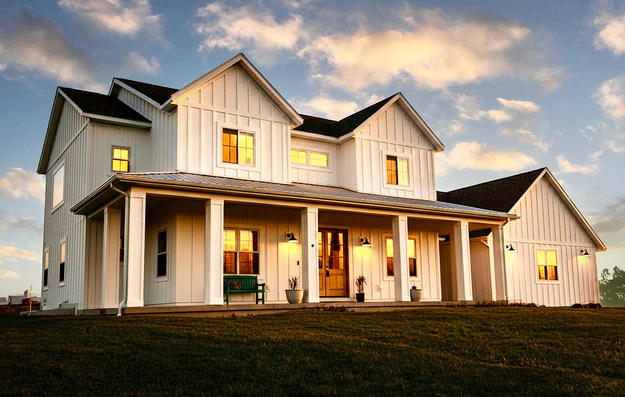 Farmhouse plan by Authentic Homes, custom home builder in Utah