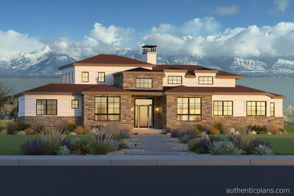 No.3 Mediterranean house plan with Dormers